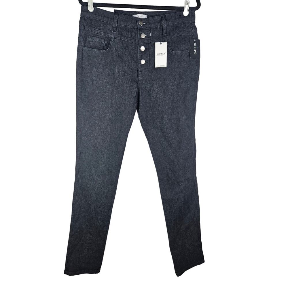 NEW Judy Blue 15 High Waist Skinny Black Button Fly Stretch Casual Minimalist